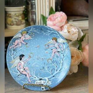 Haviland Limoges 5 golden rings 12 days of Christmas Plate #5 France